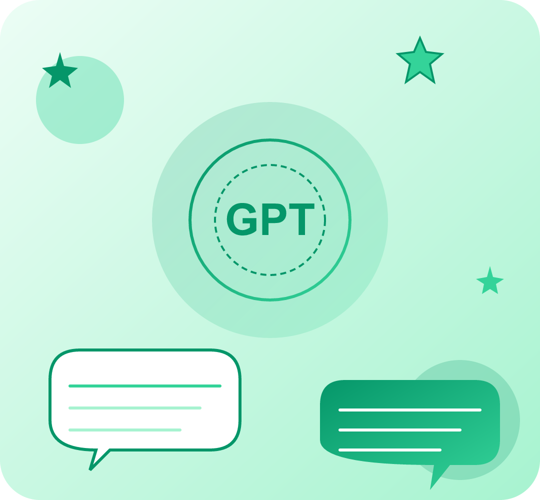 GPT加速器对话气泡插画
